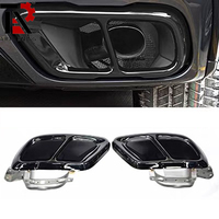 Silencieux de style M60i noir brillant ou argenté pour BMW X5 G05, embouts d'échappement carrés