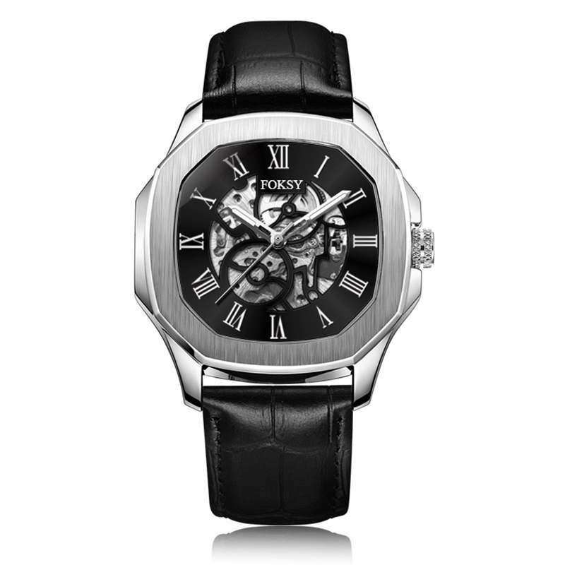 Nero argento con pelle nera