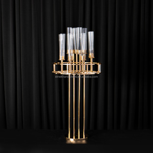 Soporte rectangular <span class=keywords><strong>de</strong></span> flores doradas, soportes cuadrados, pieza central <span class=keywords><strong>de</strong></span> boda, centros <span class=keywords><strong>de</strong></span> mesa <span class=keywords><strong>de</strong></span> boda, soporte <span class=keywords><strong>de</strong></span> flores para mesa <span class=keywords><strong>de</strong></span> boda larga - Product Image 5
