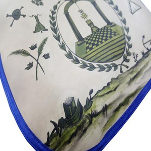 History Edition Custom-Designed Masonic Regalia Bib Apron Kit Printed Cotton and Leather Material - Product Image 4