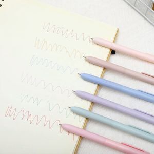 Cute Candy Morandi Colored 0.5mm Plastic Gel Pens Fine Soft Feel Office School Colorful Set Stationery 6 Pcs/<b>box</b> - Product Image 4