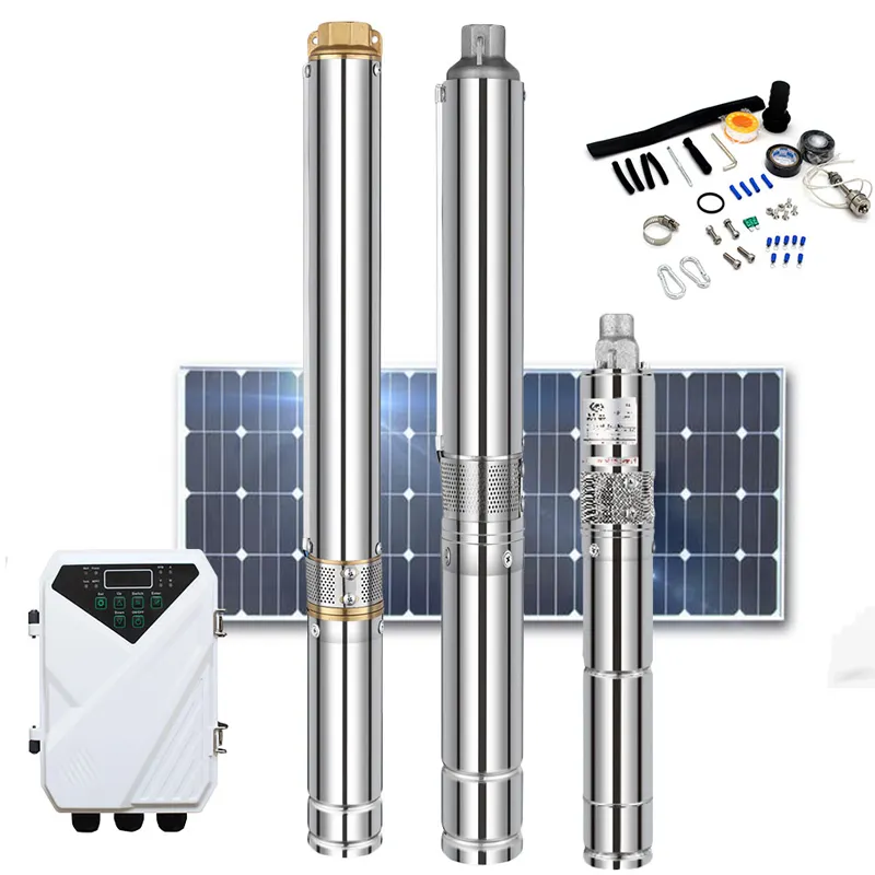 Pompe à alésage solaire 24V cc et acsolar, système d'irrigation agricole, kit de panneaux, pompe de puits solaire à énergie solaire