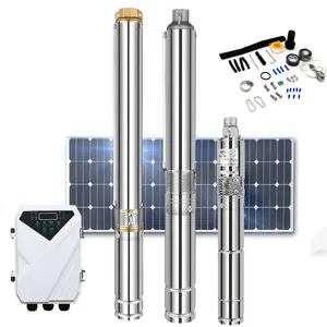 24V Dc And Acsolar Bore Pump Deep Bore Well Agricultural Irrigation System Panel Kit Solar Borehole Solar Powered Sump Pump