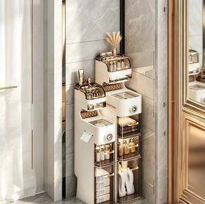 Armoire de rangement multifonctionnelle pour petite salle de bain <span class=keywords><strong>avec</strong></span> tiroirs, porte-papier toilette, armoire verticale pour salle de bain - Product Image 6