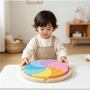 <span class=keywords><strong>Puzzle</strong></span> en <span class=keywords><strong>bois</strong></span> arc-en-ciel blocs empilables <span class=keywords><strong>Puzzle</strong></span> <span class=keywords><strong>Mandala</strong></span> en spirale coloré éducation Montessori pour les enfants - Product Image 3