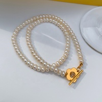 Kalung Rantai Sweater Kancing OT Bunga Kecil Model Fashion Custom