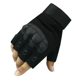 Camping Hunting <b>Combat</b> Khaki Tan Desert <b>Black</b> Outdoor Green DFTG402 Half Finger Tactical Gloves - Product Image 3
