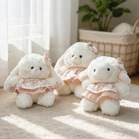 Niedliches Blumenkleid Kleines Tier-Plüschtier Handflächengroße Kleine Stoffpuppe für Feiertagsgeschenk Geburtstagsgeschenk