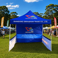 Tente de réception personnalisée 3x3m, imperméable, en tissu Oxford 600D, avec structure en aluminium, impression résistante aux UV, pour stand de salon professionnel et événements sportifs