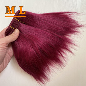 <span class=keywords><strong>Blythe</strong></span>-extensiones de cabello para muñecas, pelo de mohair de cabra, pelo de cola de Yak, trama recta - Product Image 1