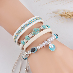 Custom Bracelet <b>Bangle</b> Glasses With Multiple Layers of Wearing Pure Hand-woven Bracelet Adjustable Wristband Wholesale Available - Product Image 6