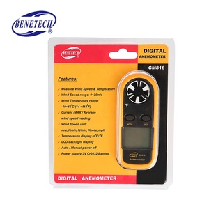 BENETECH GM816 Anemómetro Digital, Medidor de Velocidad del Viento, Mini Medidor de Velocidad/Flujo de Aire, Temperatura, Pantalla LCD con Retroiluminación, Precisión de +/-5% - Product Image 3