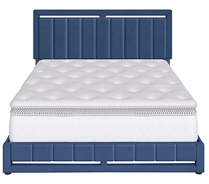 Edredón de cama familiar Queen de madera con plataforma baja tamaño King marco de cama de alta calidad de madera - Product Image 3