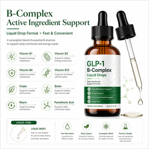 <span class=keywords><strong>Gotas</strong></span> Líquidas Sin Azúcar con GLP-1 y <span class=keywords><strong>Complejo</strong></span> <span class=keywords><strong>B</strong></span> para el Apoyo Diario del Metabolismo, Aptas para Veganos, Nutriente Bioactivo Líquido - Product Image 2
