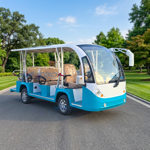 Voiture électrique de tourisme classique à 11 places, bus électrique de tourisme pour utilisation en station balnéaire - Product Image 1