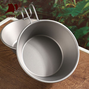 Ciotola Sierra in Titanio Ultraleggera per Esterni, Ciotole da <span class=keywords><strong>Campeggio</strong></span> in Titanio, Pentola in Titanio per Cucina all'Aperto - Product Image 4