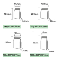 Sachet Doypack à fond plat personnalisé avec logo, pour poudre protéinée et grains de café, avec valve et fermeture éclair