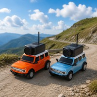 Voiture RC 4x4 tout-terrain avec caméra, voiture télécommandée 1:64 avec caméra, 2.4GHz HD WiFi, voiture jouet pour enfants garçons, orange bleu