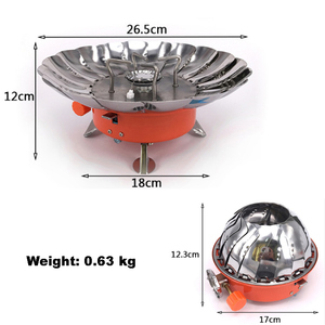 Outdoor <span class=keywords><strong>Camping</strong></span> Lotus-Brenner Wildkocher Windgeschützt Energiesparend Leistungsstarker Tragbarer Gaskocher - Product Image 2