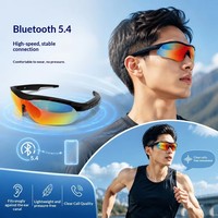Lunettes de sport intelligentes pour la course en extérieur, polarisées, anti-UV, Bluetooth 5.4, commande tactile, double chargement magnétique, port confortable