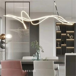 Home Decoration Lines Chandelier <b>Light</b> Lighting <b>Living</b> <b>Room</b> Dining Table bar Linear Pendant Lamp - Product Image 5