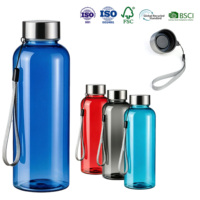 Bouteille d'eau en plastique transparente avec sangle pour enfants