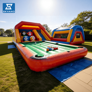 Un château gonflable géant inspiré d'une table de billard, un château gonflable de billard pour le divertissement et le jeu - Product Image 2