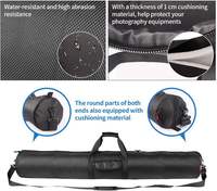 Trépied photographique en nylon robuste étui de transport sac rembourré fourre-tout avec sangle pour supports de lumière et support de flèche fermeture à glissière