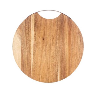 16 Inch <strong>Round</strong> Shape Acacia <strong>Wood</strong> Kitchen Vegetable Onion <strong>Chopping</strong> Cutting <strong>Board</strong> With Handle - Product Image 1
