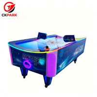 Table de jeu de hockey sur air LED de grande taille 216 cm avec système de notation électronique pour les salles d'arcade commerciales et les divertissements familiaux
