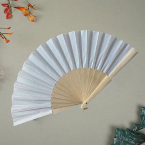 Christmas Decoration Fashionable Portable and Foldable Handmade Hand-held Bamboo Fan - Product Image 4