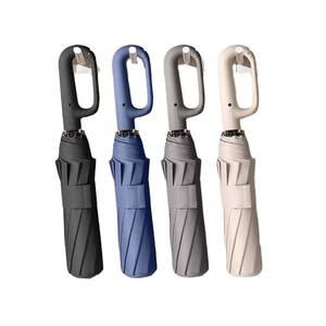 Parapluie d'affaires transparent en pongé, de haute qualité, à ouverture automatique, pliable en 3 sections, entièrement automatique, style coréen classique, imprimé - Product Image 1