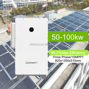 อินเวอร์เตอร์พลังงานแสงอาทิตย์ไฮบริดสามเฟส380V พร้อม100K <span class=keywords><strong>hu</strong></span>/au ด้วย7/8/10 mppts 50KW 63KW 75KW - Product Image 2