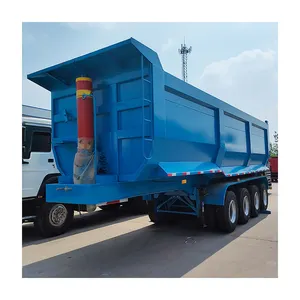 हाइड्रोलिक के साथ उच्च गुणवत्ता वाले हॉट सेल टिपर सेमी ट्रेलर 80 टन -150 टन क्षमता वाला डंप ट्रेलर
