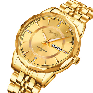 Reloj cronógrafo redondo para hombre, reloj de pulsera de lujo de acero inoxidable, reloj de cuarzo resistente al agua 30M - Product Image 1