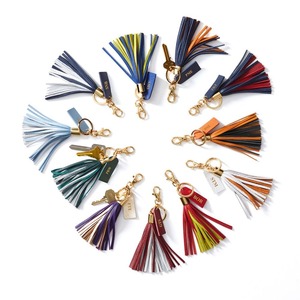 Customized Logo Leather Tassel Keychain Mah Jong Carry Bag Charm Multi-color Leather Keychain Pendant