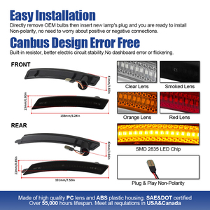 Suministro al por Mayor de 4 Luces de Señalización para Parachoques para BMW <span class=keywords><strong>MINI</strong></span> <span class=keywords><strong>COOPER</strong></span> R55 R56 R57 R58 R59 R60 R61, Luces Intermitentes Indicadoras - Product Image 3