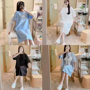 Nightgowns For Women Soft Pajamas Long Sleeve Night Oversize T-shirt Comfortable Sleepwear Sleep Dress Sleep Tee