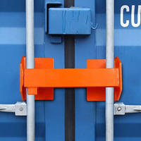 Serrure de porte de conteneur JH-Mech à utiliser avec des serrures de conteneur de type barre à came pour semi-remorques, serrure de porte de conteneur en acier orange