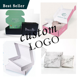 Cajas Personalizada Corrugated Shipping Mailing Box Cajas De Carton Personalizada Black White Marble Pink Custom Mailer Box With Logo Print