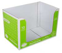 Boîte d'affichage en carton ondulé pliable et recyclable avec impression quadrichromique, options de couleur personnalisées