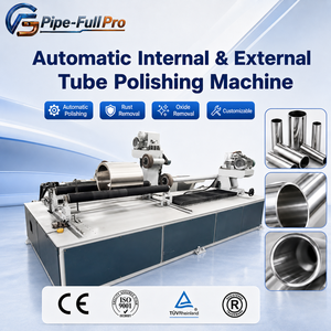 Machine de polissage automatique des tubes internes et externes avec panneau de commande électrique et système d'alimentation stable pour tuyaux en acier inoxydable - Product Image 1