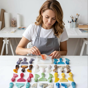 Ensemble de couteaux à fromage en bambou écologique avec lames en acier inoxydable et manche en bois pour le fromage et la pizza - Collection artisanale - Product Image 1