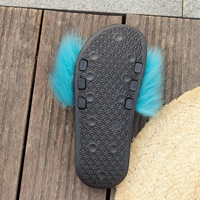 Sandales coulissantes d'extérieur personnalisées pour femmes, fabrication chinoise, pantoufles en fausse fourrure de renard pour le printemps et l'automne, utilisation en intérieur