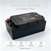 Baterai Lithium Iron Phosphate (LiFePO4) 60V 50Ah dengan BMS Cerdas, Cocok untuk Kendaraan Listrik 2 roda/3 roda, Siklus Dalam