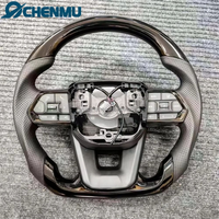 Volant en cuir et fibre de carbone en gros pour Toyota 2015-2022 Toyota Hilux Corolla Innova Revo Hilux Land Cruiser LC200 LC250