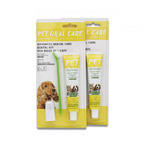 Dog Eco-Friendly Plastic <b>Toothbrush</b> Pack Long Handle <b>Headed</b> <b>Toothbrush</b> Dental Care Kit Includes Toothpaste Pet Finger Accessory - Product Image 4