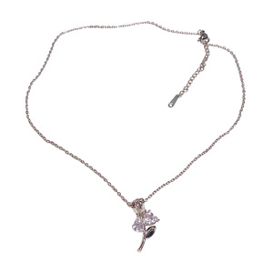 Rose Cherry Pendant Necklace <b>Copper</b> <b>Chain</b> Plant Shape Jewelry Gift Summer 2025 - Product Image 5