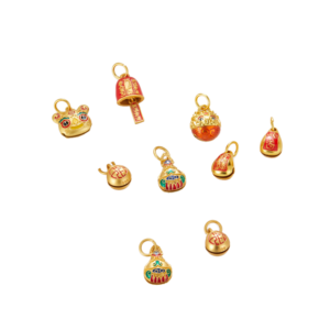 Electroplated Metal Small <strong>Bells</strong> Handmade DIY Souvenir Bracelet with Animal Style Burnt <strong>Blue</strong> Weaving Hand Rope Beads Runqi Brand - Product Image 1