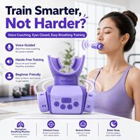 Appareil d'entraînement respiratoire guidé par la voix CE ROHS, mains libres, renforceur des muscles pulmonaires, anti-stress, aide au sommeil pour la maison et la salle de sport